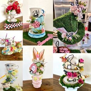 Custom Made Alice in Wonderland Centerpieces